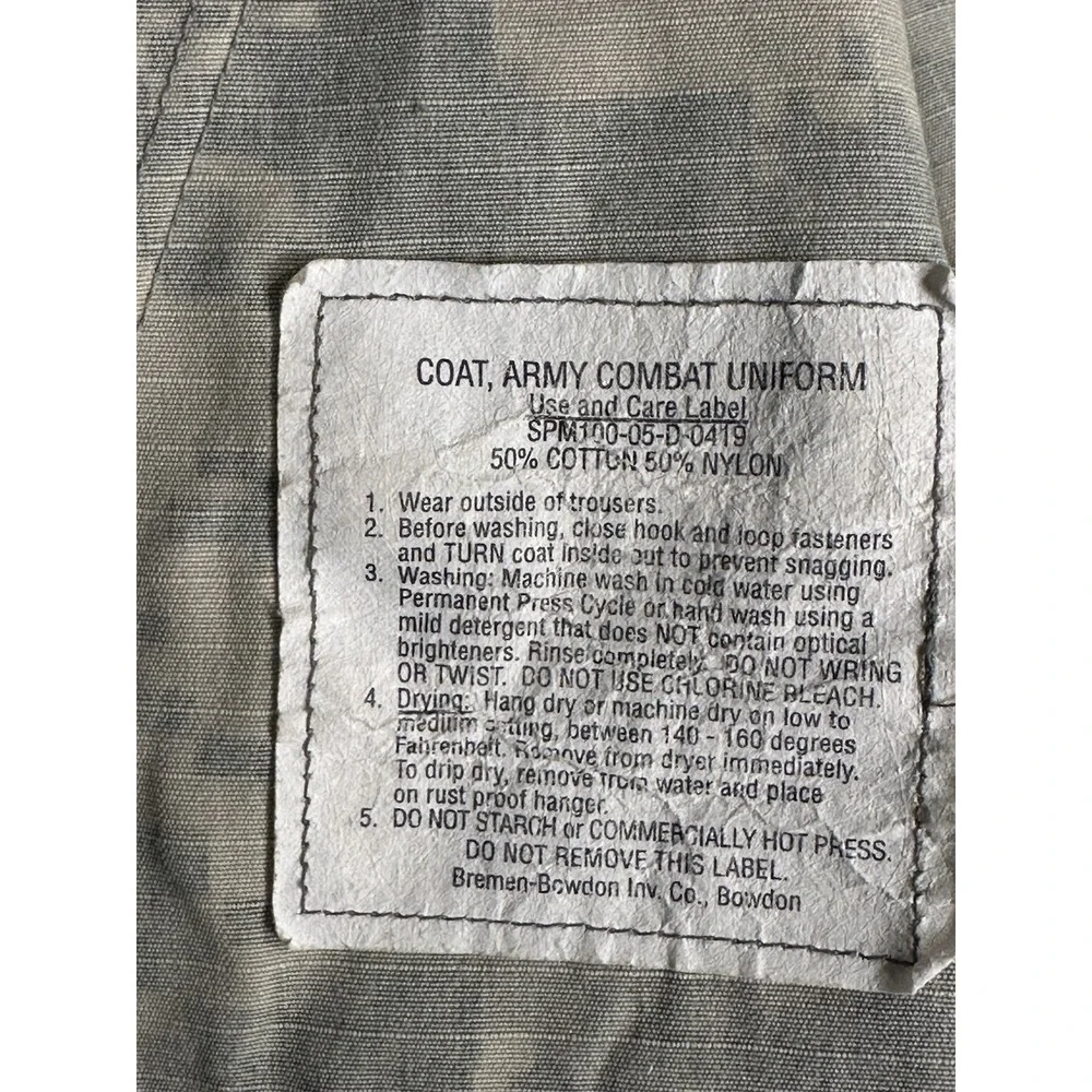 Army Combat Uniform Coat Adult Medium Regular Digital Camo Paintball B